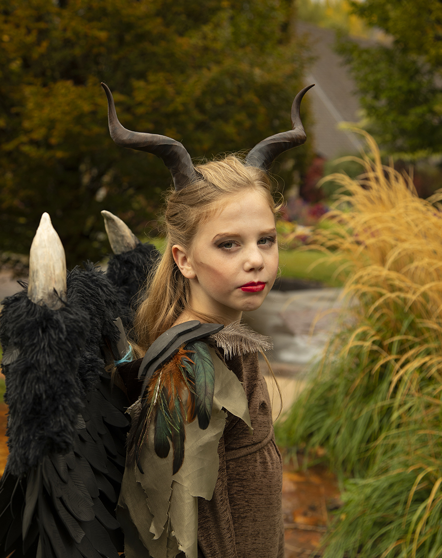 Coolest (Non-Evil) Homemade Maleficent Costume for a Girl
